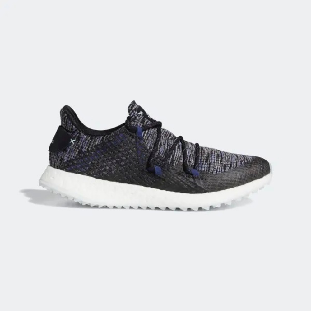 adidas Women's Black and White Knit Running Sneakers